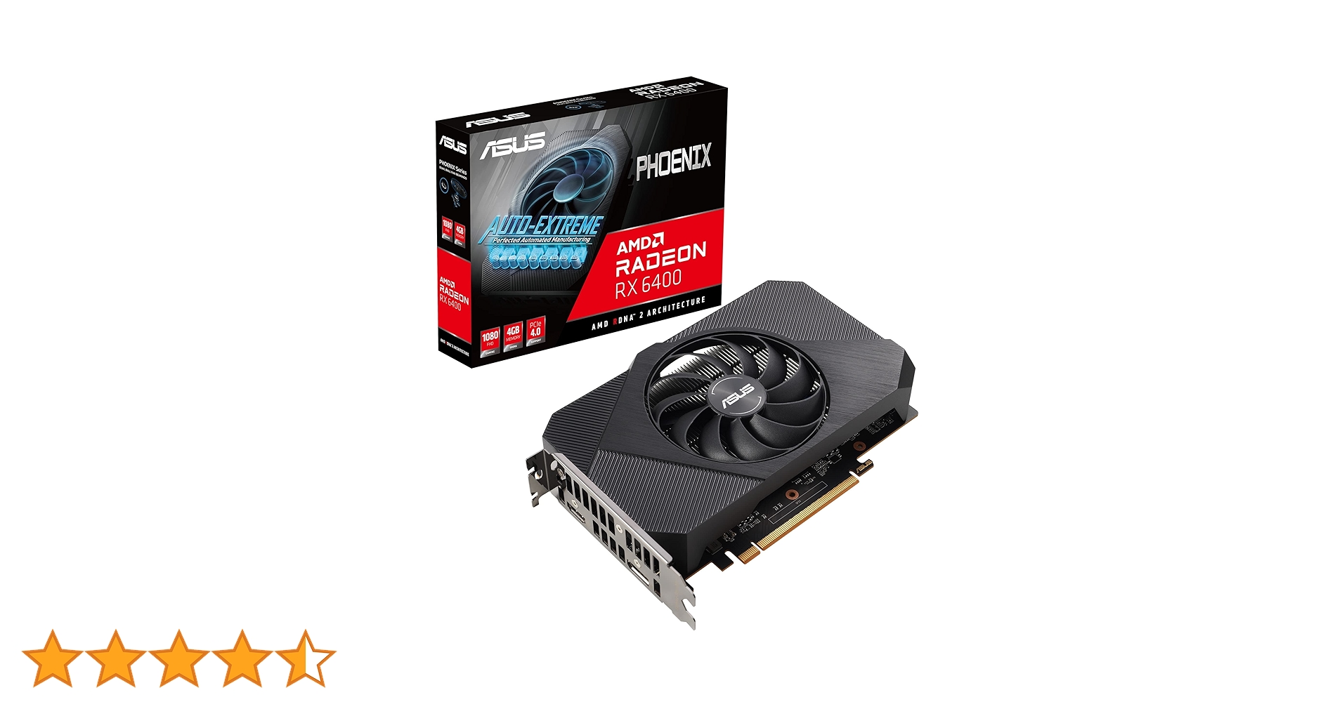 Amazon | ASUS Phoenix AMD Radeon RX 6400 4GB GDDR6 ゲーミング